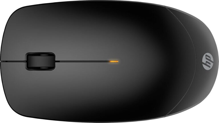 Mouse Sem Fio HP 230 – Design Fino e Ergonômico, Confortável e Silencioso, Conectividade 2.4GHz e Sensor de 1600 DPI, Preto (AJ7C2AA)