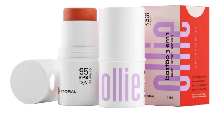 Ollie Bastão 3 Em 1 Blush, Batom E Sombra Fps 95 Coral