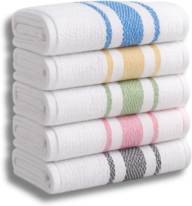 Panos de Prato Kit 5 Peças Branco Xadrez Colorido Alta Absorção