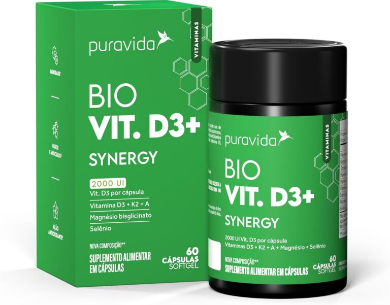 Puravida Suplemento alimentar Vitamina D3 60 cápsulas