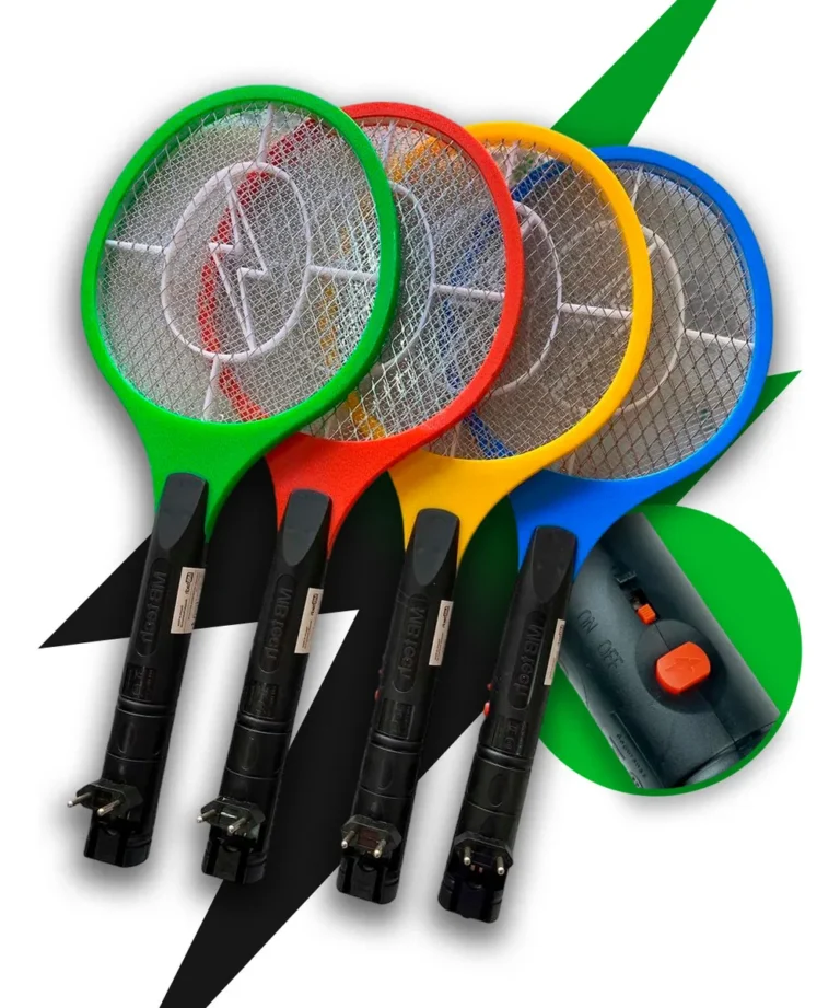 Raquete Elétrica Mata Mosquito Mosca Pernilongo Dengue Insetos Bateria Recarregavel Bivolt – Crowley