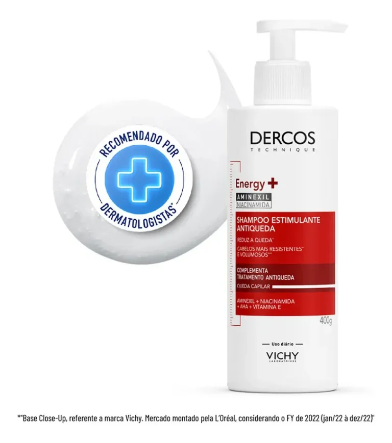 Shampoo Antiqueda Estimulante com Aminexil, Dercos Energy+ Vichy, 400g