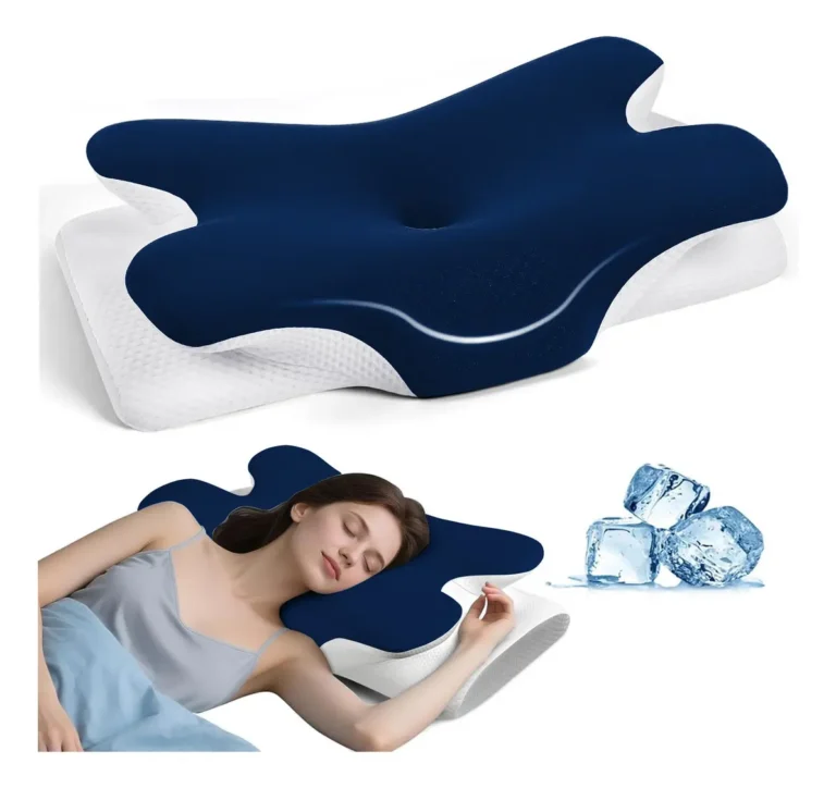 Travesseiro Cervical Borboleta Memory Foam Alívio Dor Cervic