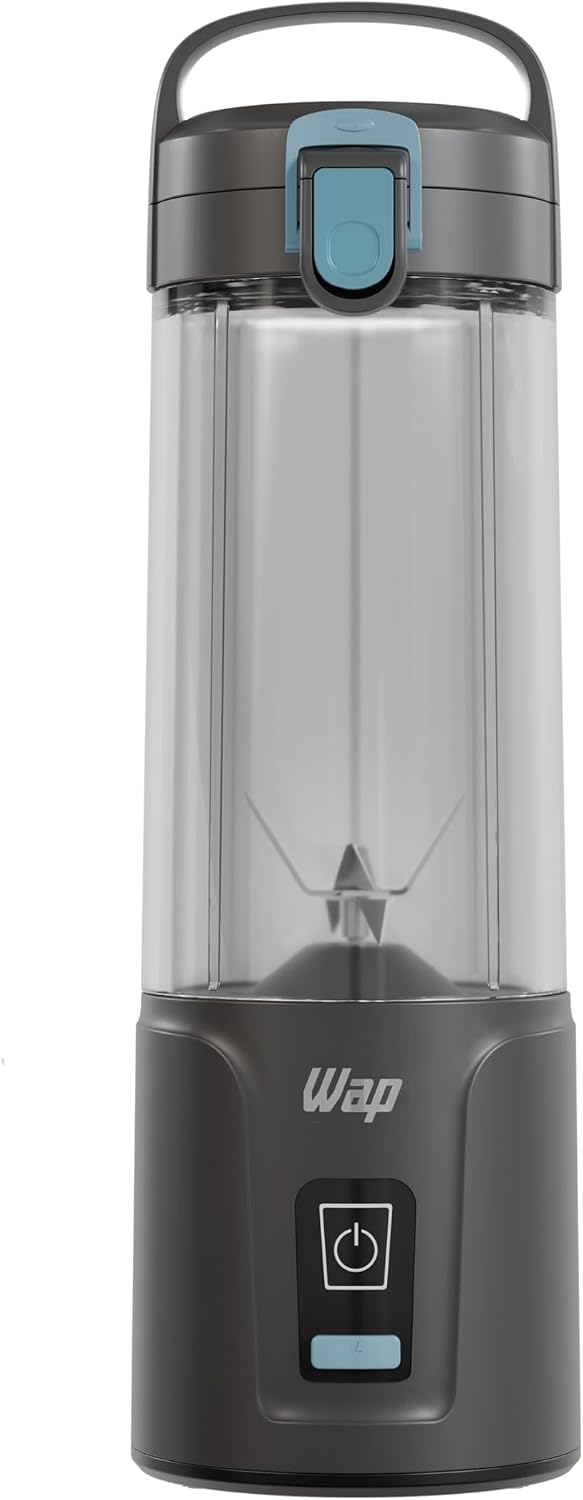 WAP Liquidificador Portátil WAP BLENDER MOVE 500ml Sem Fio 120W Com Tecnologia Safety Lock, Copo Squeeze e Proteção de Lâminas Para Viagens