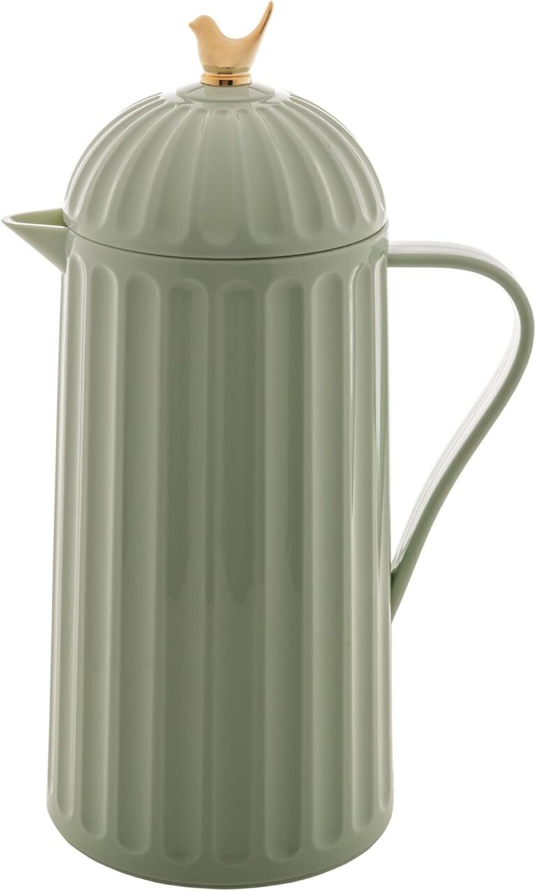 WOLFF – Garrafa Térmica de Plástico Bird Menta 1L – Enxoval – Organização – Decoração – Cozinha – Mesa Posta – Utilidades Domésticas – Perfeita Para Café e Chá