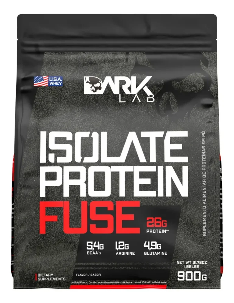 Whey Isolate Protein Fuse Refil 900g Dark Lab – Mp Importad Sabor Brownie