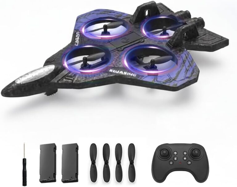 Avião/Drone de Espuma com Controle Remoto, Drone RC com Luzes