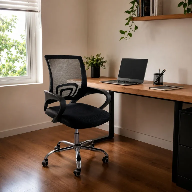 Cadeira De Escritorio Begonia Tela Mesh Ergonomica Giratoria Preto