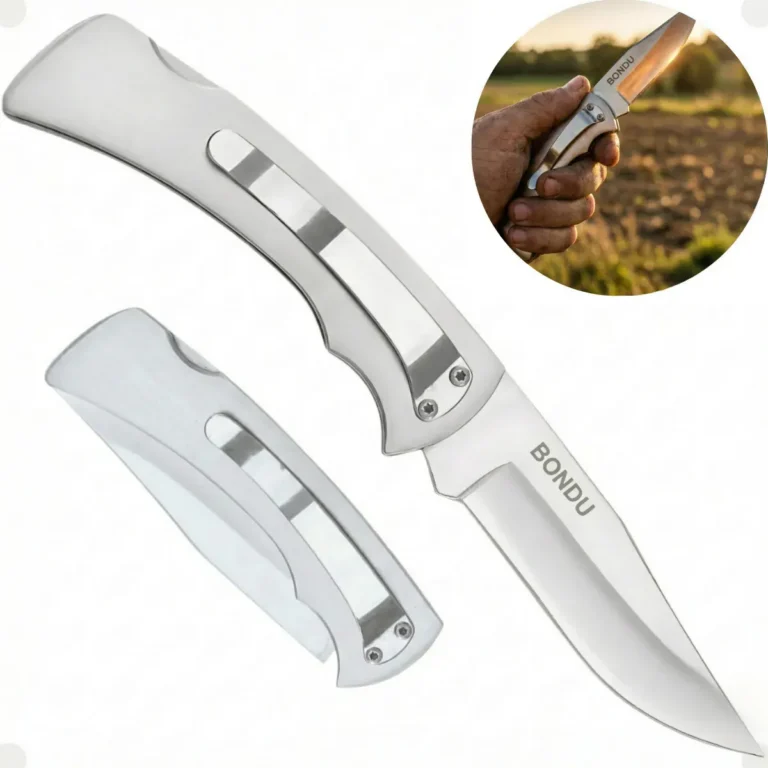 Canivete Inox Pescaria Caça Com Trava Estilo Zebu – Bondu Inox