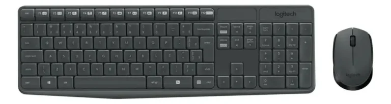 Combo Teclado e Mouse sem fio Logitech MK235 Layout ABNT2