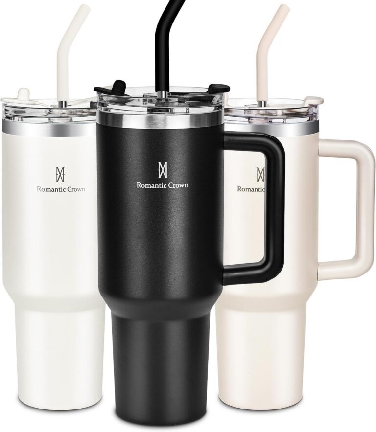 Copo Térmico 1,18L em Aço Inoxidável com Canudo, Tampa e Alça, Preto