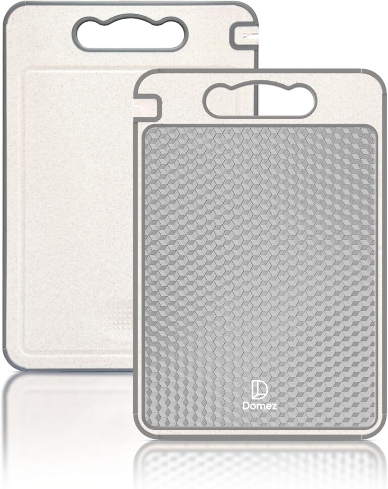 DOMEZ Tábua de Corte Dupla Face Aço Inox 304 Autêntico e PP para Cozinha