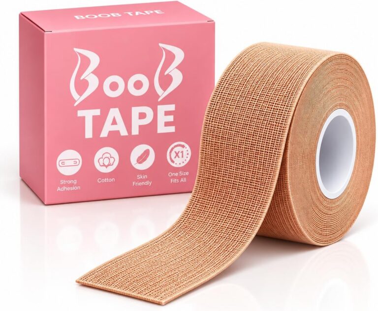 Fita Levanta Seios Sutiã Invisível Push Up – 1 Rolo 5cm x 5m, Fita Adesiva Hipoalergênica à Prova d’Água para Decotes, Vestidos, Tops e Roupas Sem Alça