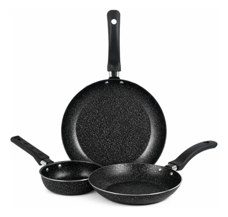 Jogo De Frigideiras Francesas 3 Peças 14 18 24cm Preto Nacional