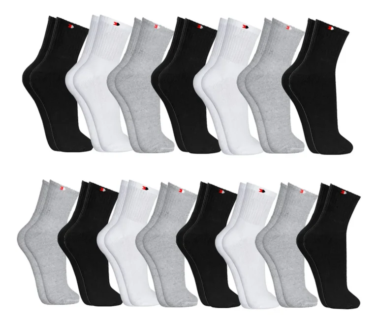 Kit 15 Pares Meias Sport Algodão Cano Médio Sandrini Confort Sortidos 39-43