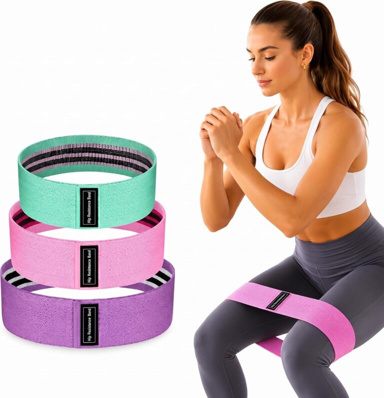 Kit 3 Faixas Elásticas Hip Band para Exercícios com 3 Níveis de Intensidades Treino de Pernas e Glúteos, Bandas de Resistência para Academia, Fitness e Treino em Casa