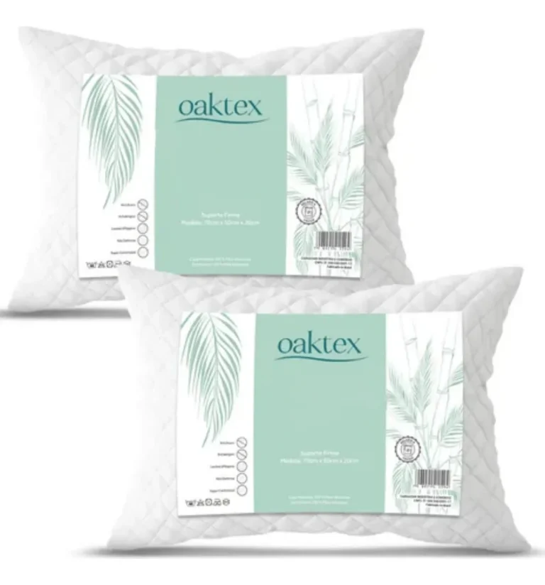 Kit C/2 Travesseiros Luxo Matelado Fibra Antialérgica 50×70 Branco