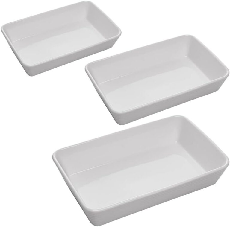 LYOR – Conjunto 3 Refratários Línea Branco Porcelana