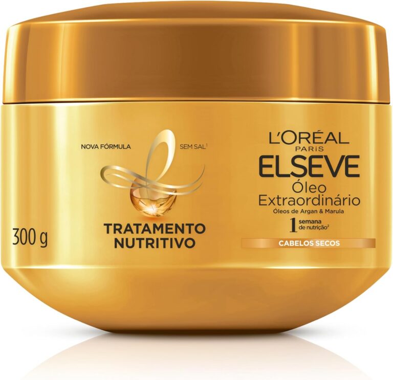 L’Oréal Paris Elseve Óleo Extraordinário Creme de Tratamento para Nutrição Intensa de Cabelos Secos, com Micro-Óleos de Flores Preciosas para Maciez e Brilho 300g