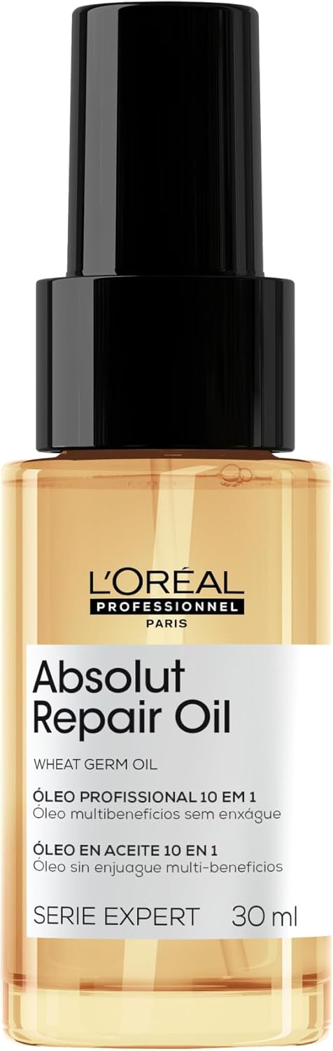 L’Oréal Professionnel Óleo 10 em 1 Absolut Repair | Multi-benefícios para cabelos secos e danificados | Repara e Promove Brilho | Com Gold Quinoa e Proteínas