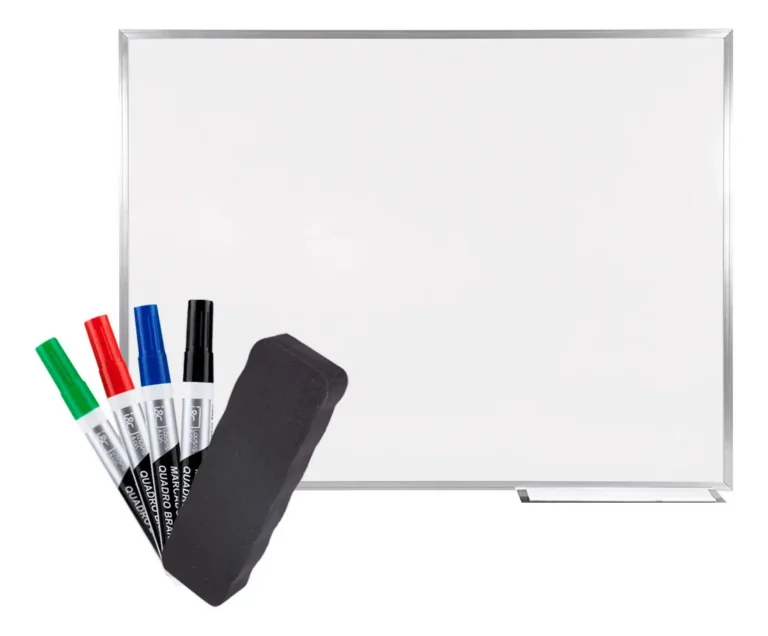 Lousa Quadro Branco 120×90 Com Moldura Alumínio +