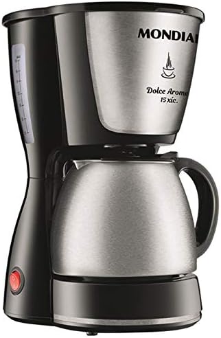 MONDIAL Cafeteira Elétrica Dolce Arome, Preto/Inox, 550W, 110V – C-34 JI 15X