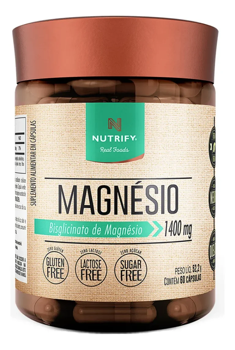 Magnésio Bisglicinato – 60 Cápsulas – Nutrify