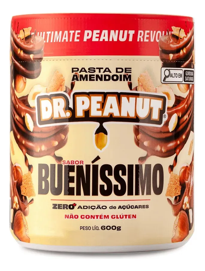 Pasta de amendoim com whey protein bueníssimo 600g Dr. Peanut
