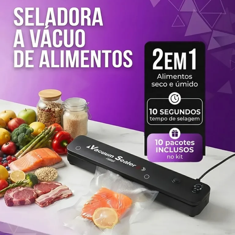 Seladora a Vácuo Profissional SPACE EYE Para Alimentos com 10 Sacos de 25 cm