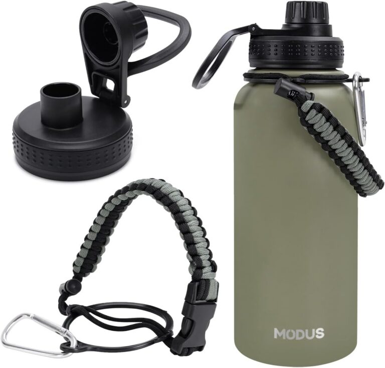 Garrafa Térmica De Água Isolada 950ml De Aço Inox Com Alça