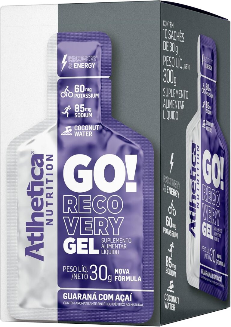 Go Energy Gel (10 Sachês) – Sabor Guaraná e Açai, Atlhetica Nutrition, Roxo