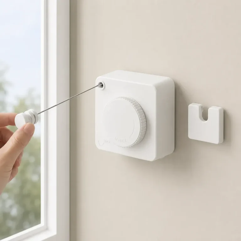 Heemli Varal Retrátil De Parede Para Roupas Interno Branco