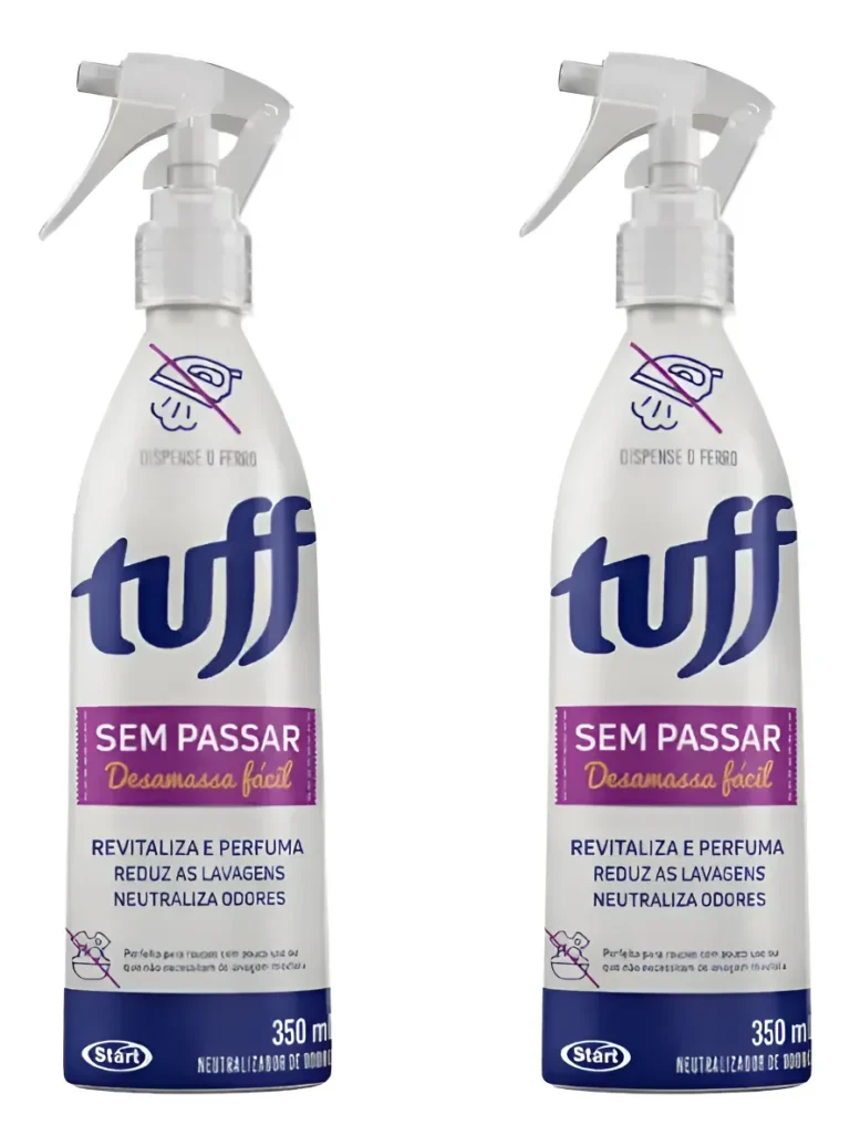 Kit 2 Tuff Desamassa Fácil Sem Passar Roupas Spray 350ml