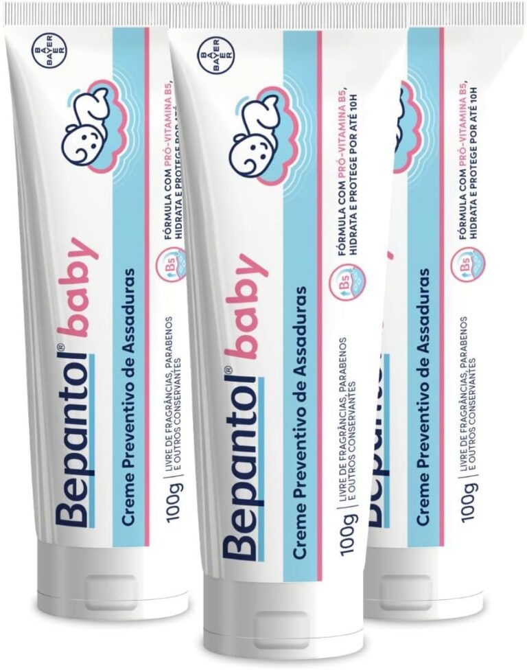 Kit 3 Cremes Pomadas de Assaduras Vit B5 com 100g cada, Total 300g – Bepantol Baby