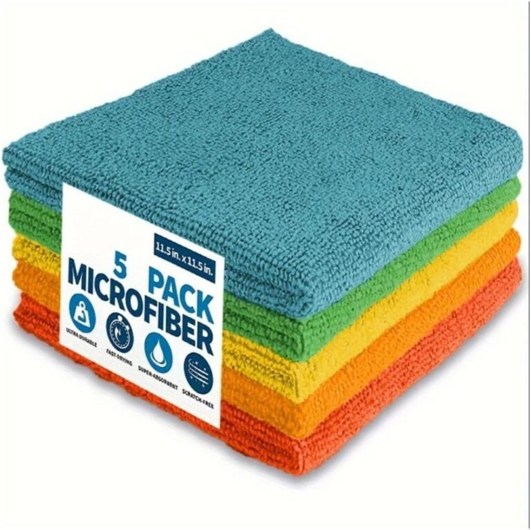 Kit 5 Pano Microfibra Flanela Multiuso 32×32 Não Arranha Macio e Absorvente Limpeza Profunda Automotivo Vidro Pia Uso Doméstico Anti-risco Premium FastJoy