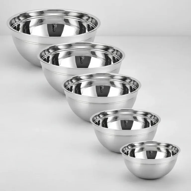 Kit Com 5 Tigelas Bowls Em Aço Inox De Excelente Qualidade