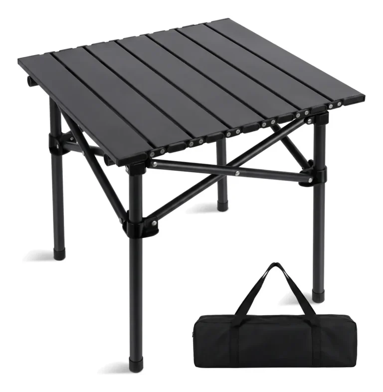 Mesa Dobrável Portátil Alumínio Camping Praia Churrasco Preto
