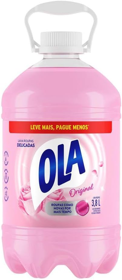 Ola Original Sabão Líquido para Roupas Finas e Delicadas, 3,8L