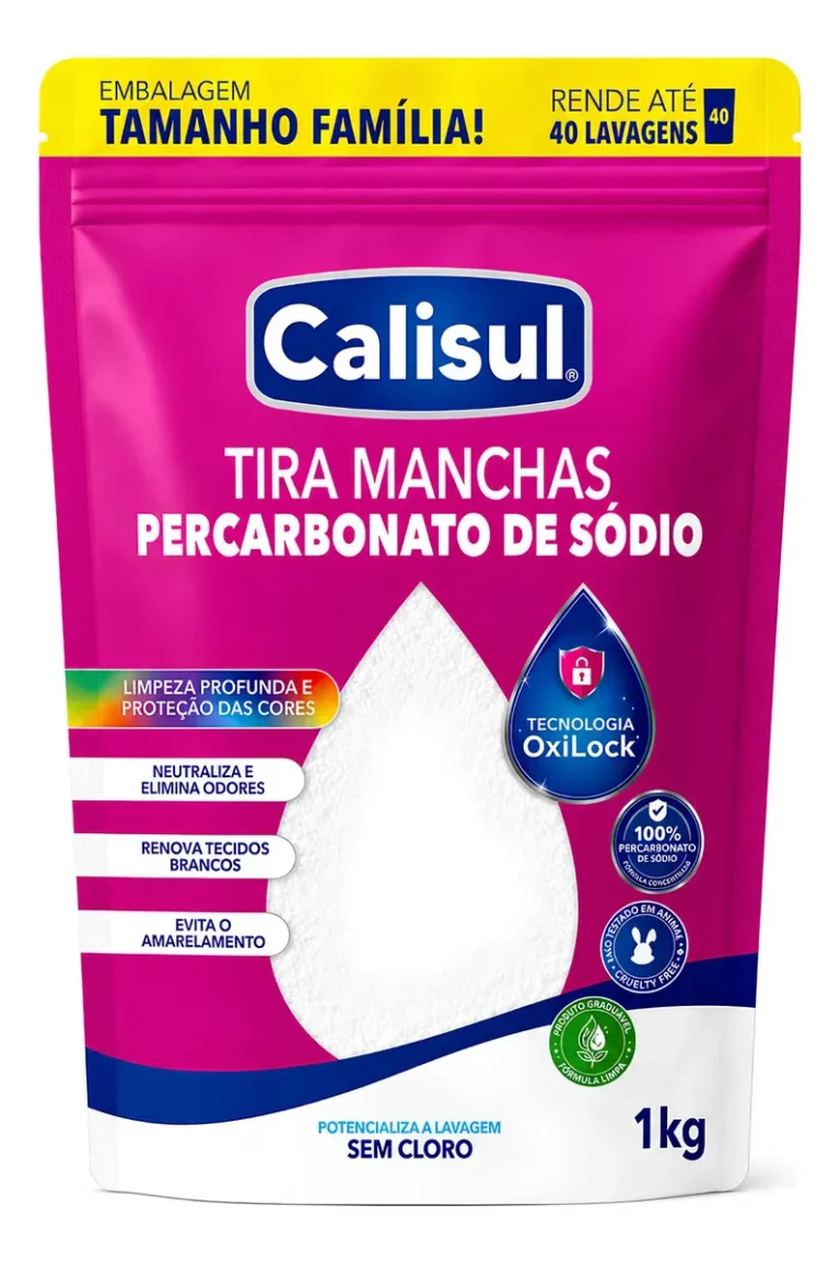 Percarbonato De Sódio 100% Puro Tira Manchas Alvejante – 1kg Calisul
