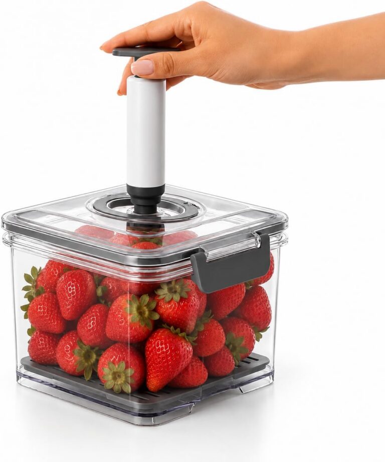 Pote Hermético a Vácuo 1,5L + Bomba | Mais Conservação, Menos Desperdício (1.5, Litros)