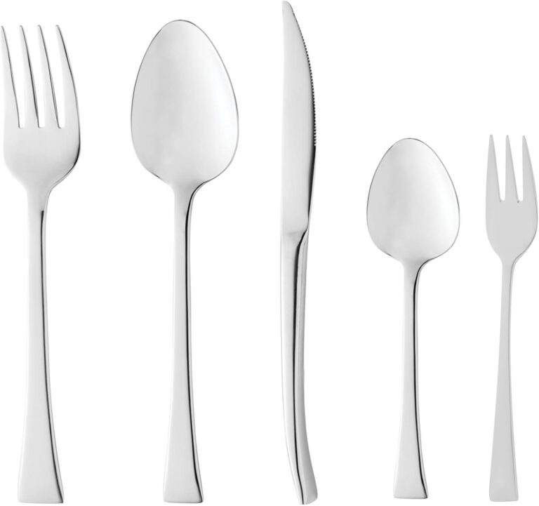 WOLFF Faqueiro de Aço Inox Berna 30 Peças – Mesa Posta – Itens Para Casa – Utensílios de Cozinha – Enxoval – Casamento – Decoração