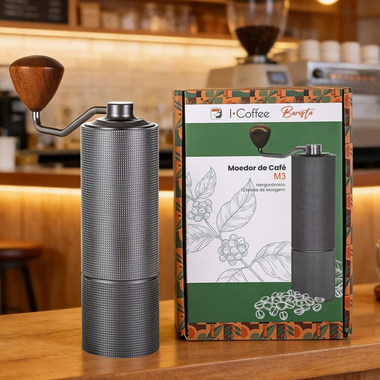 iCoffee Moedor Manual de Café Ajustável com Pincel M3PRO Profissional